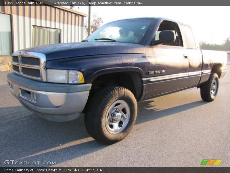 Deep Amethyst Pearl / Mist Gray 1999 Dodge Ram 1500 SLT Extended Cab 4x4