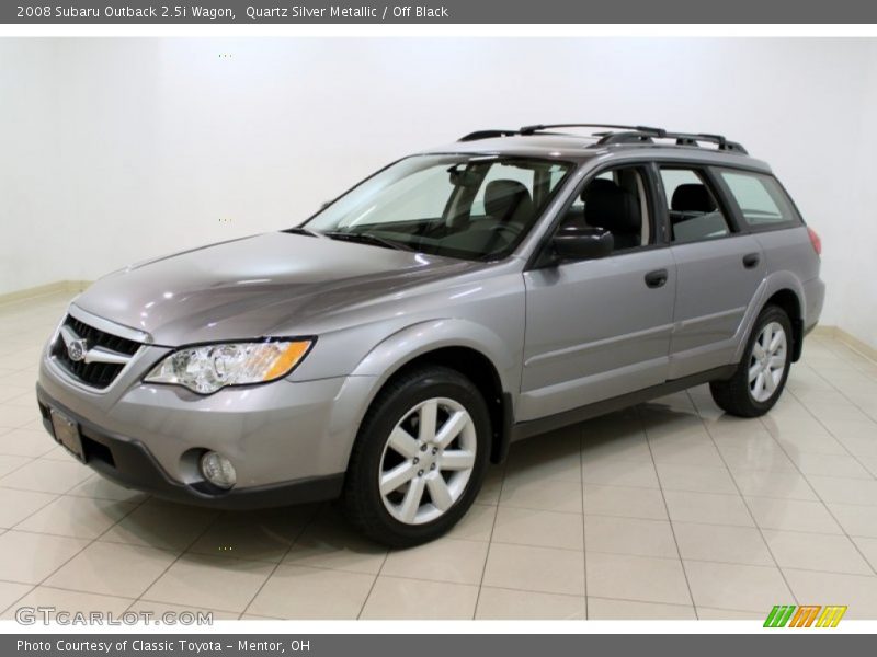 Quartz Silver Metallic / Off Black 2008 Subaru Outback 2.5i Wagon
