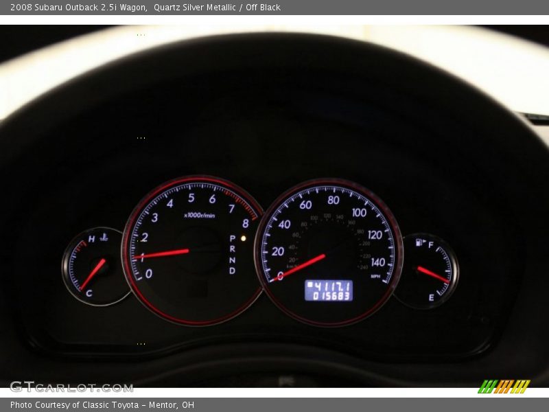 Quartz Silver Metallic / Off Black 2008 Subaru Outback 2.5i Wagon