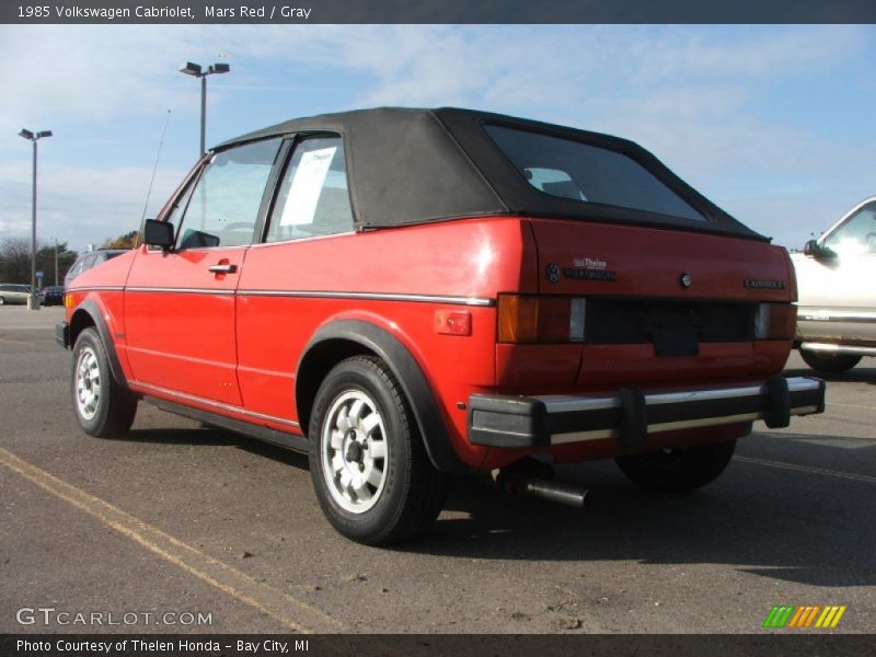 Mars Red / Gray 1985 Volkswagen Cabriolet