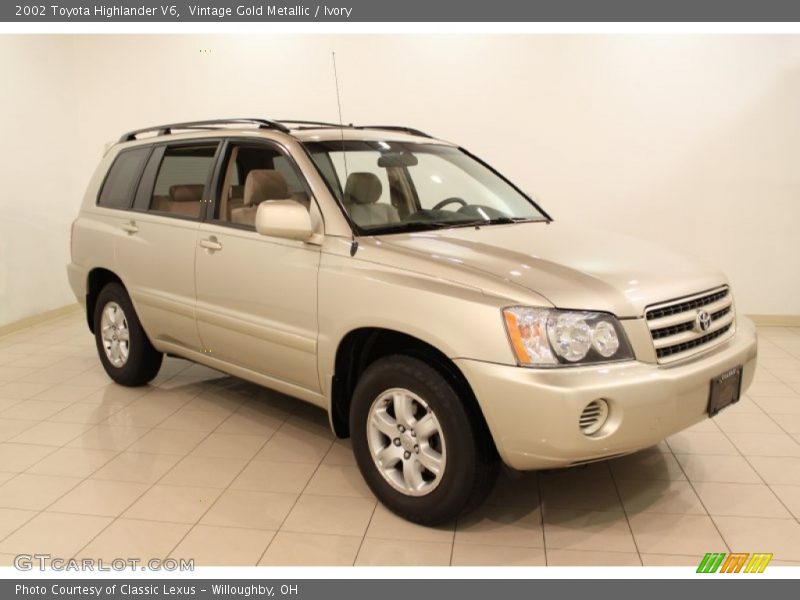 Vintage Gold Metallic / Ivory 2002 Toyota Highlander V6