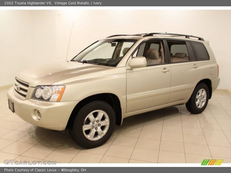 Vintage Gold Metallic / Ivory 2002 Toyota Highlander V6