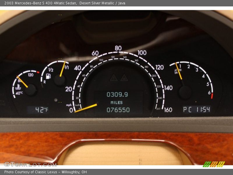  2003 S 430 4Matic Sedan 430 4Matic Sedan Gauges