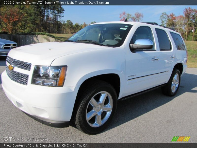 Summit White / Light Titanium/Dark Titanium 2012 Chevrolet Tahoe LTZ