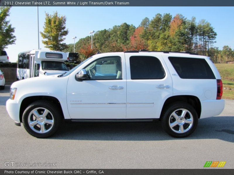 Summit White / Light Titanium/Dark Titanium 2012 Chevrolet Tahoe LTZ