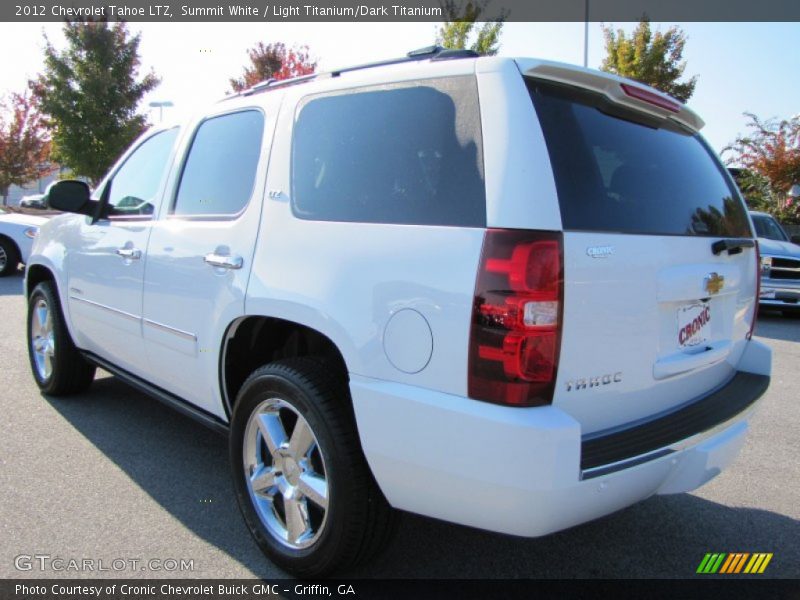 Summit White / Light Titanium/Dark Titanium 2012 Chevrolet Tahoe LTZ
