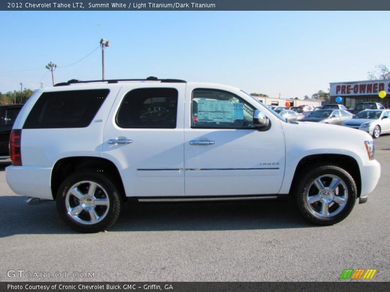 Summit White / Light Titanium/Dark Titanium 2012 Chevrolet Tahoe LTZ