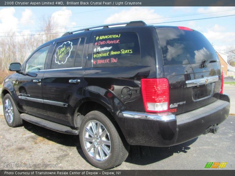 Brilliant Black Crystal Pearl / Light Graystone 2008 Chrysler Aspen Limited 4WD