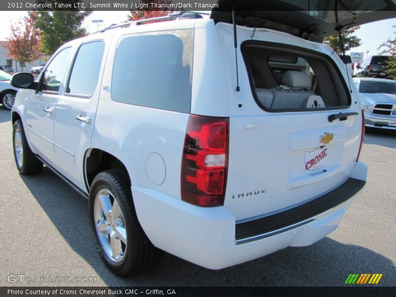 Summit White / Light Titanium/Dark Titanium 2012 Chevrolet Tahoe LTZ