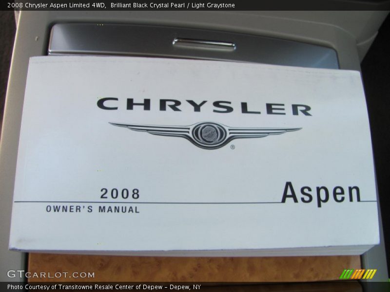 Brilliant Black Crystal Pearl / Light Graystone 2008 Chrysler Aspen Limited 4WD