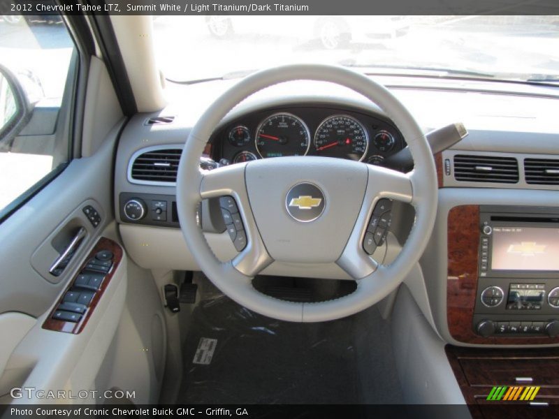 Summit White / Light Titanium/Dark Titanium 2012 Chevrolet Tahoe LTZ