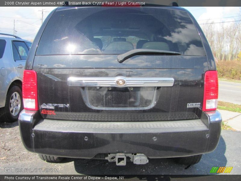 Brilliant Black Crystal Pearl / Light Graystone 2008 Chrysler Aspen Limited 4WD