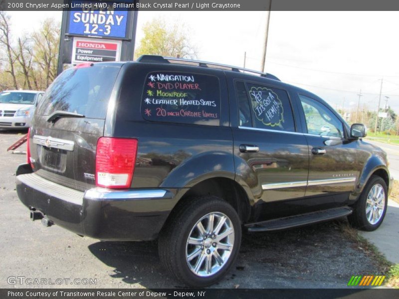 Brilliant Black Crystal Pearl / Light Graystone 2008 Chrysler Aspen Limited 4WD