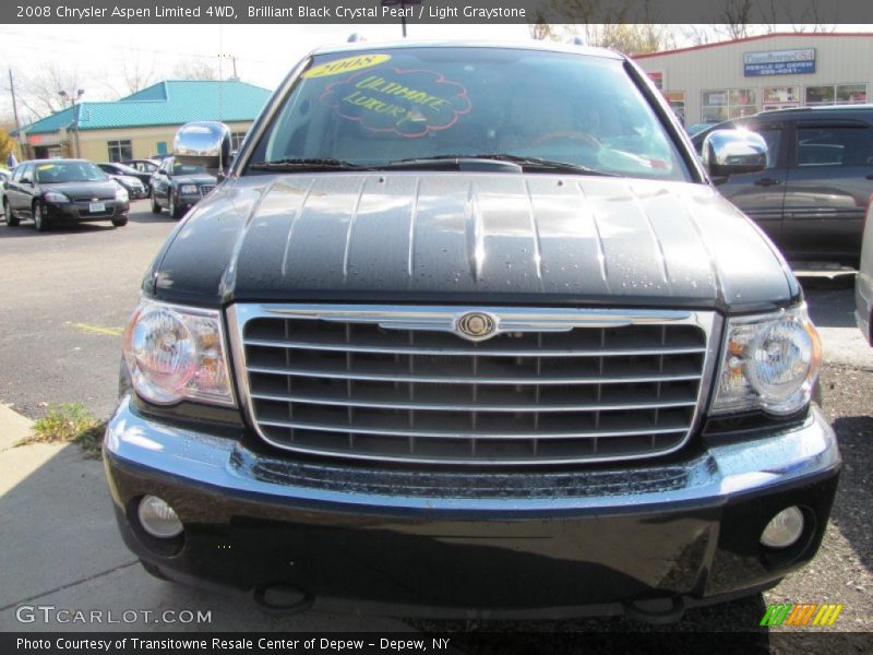 Brilliant Black Crystal Pearl / Light Graystone 2008 Chrysler Aspen Limited 4WD
