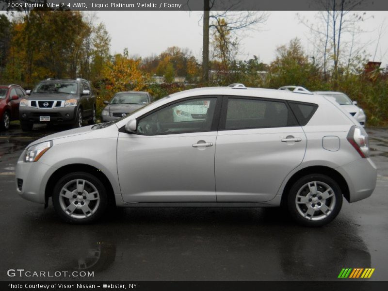 Liquid Platinum Metallic / Ebony 2009 Pontiac Vibe 2.4 AWD