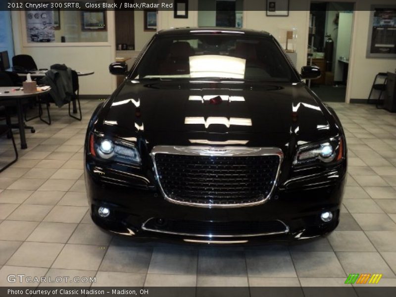 Gloss Black / Black/Radar Red 2012 Chrysler 300 SRT8