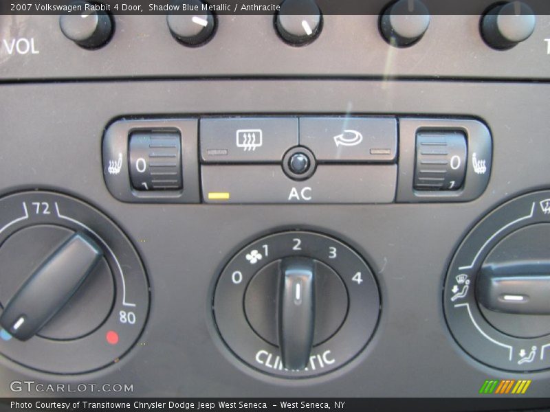 Controls of 2007 Rabbit 4 Door