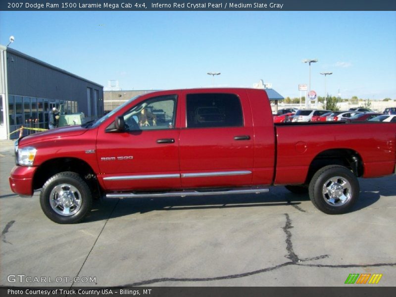 Inferno Red Crystal Pearl / Medium Slate Gray 2007 Dodge Ram 1500 Laramie Mega Cab 4x4