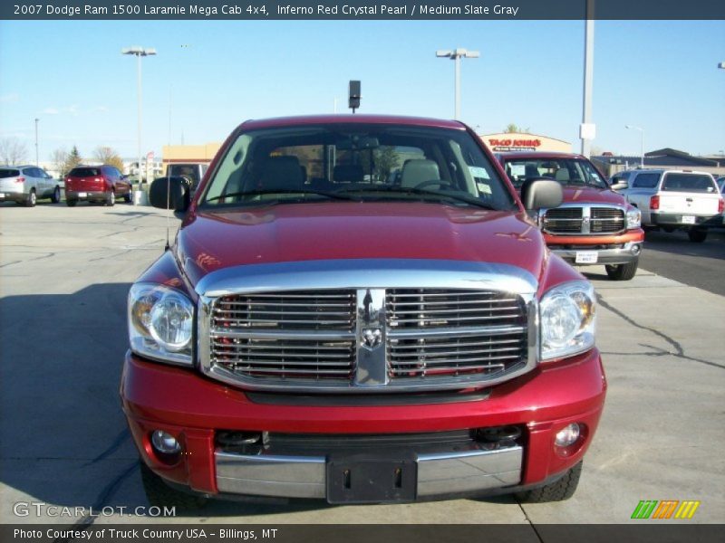 Inferno Red Crystal Pearl / Medium Slate Gray 2007 Dodge Ram 1500 Laramie Mega Cab 4x4