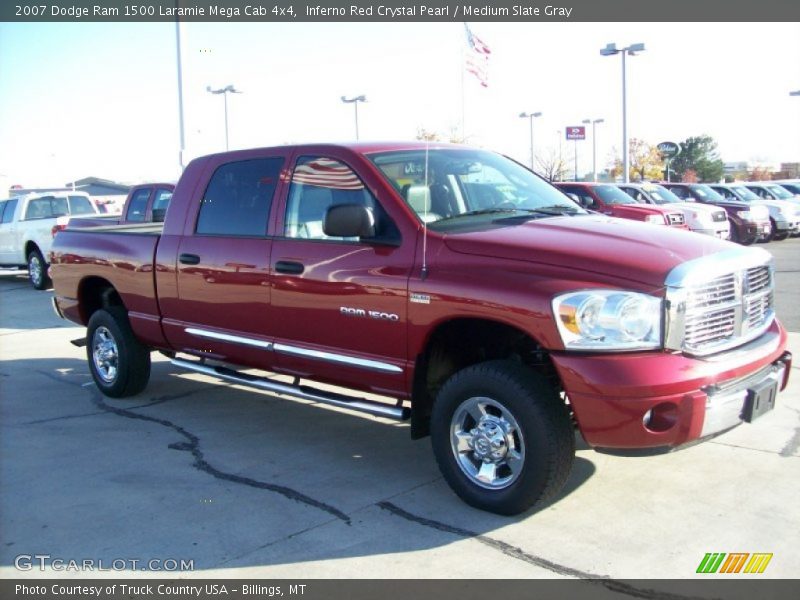 Inferno Red Crystal Pearl / Medium Slate Gray 2007 Dodge Ram 1500 Laramie Mega Cab 4x4