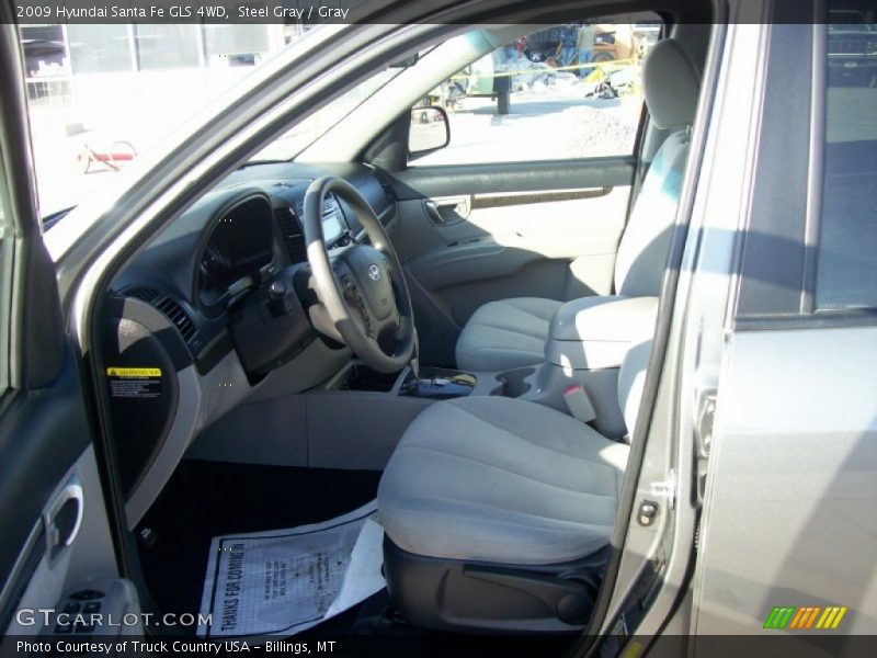 Steel Gray / Gray 2009 Hyundai Santa Fe GLS 4WD