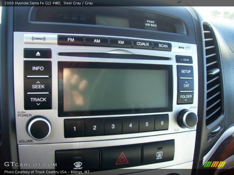 Steel Gray / Gray 2009 Hyundai Santa Fe GLS 4WD