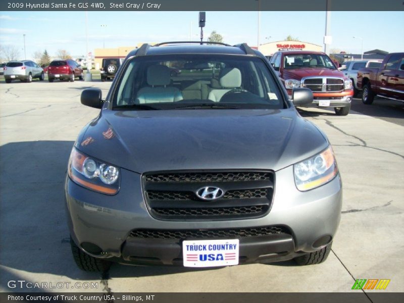 Steel Gray / Gray 2009 Hyundai Santa Fe GLS 4WD