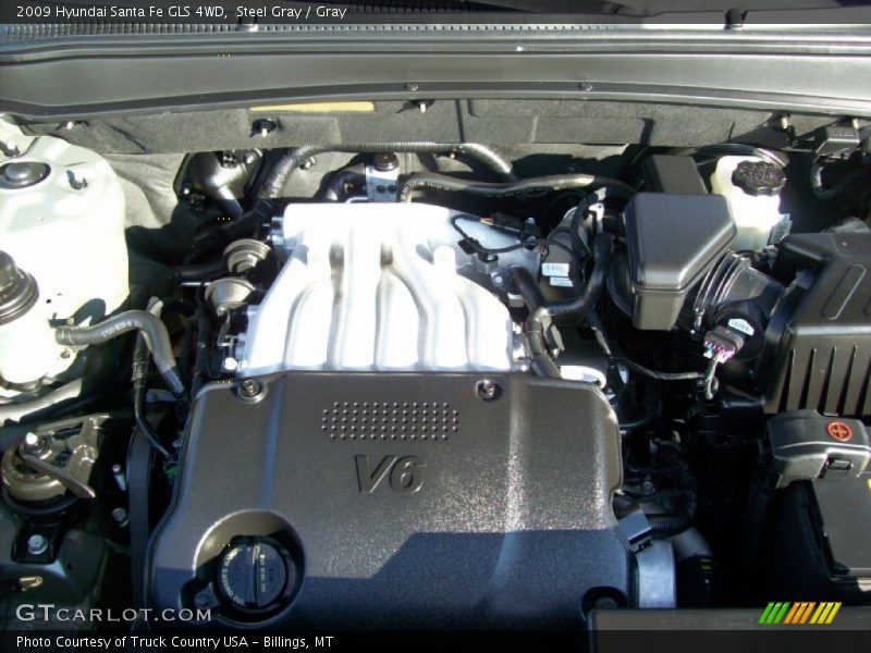 Steel Gray / Gray 2009 Hyundai Santa Fe GLS 4WD
