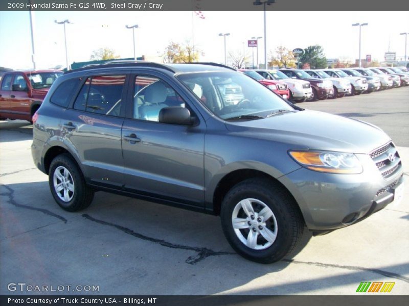 Steel Gray / Gray 2009 Hyundai Santa Fe GLS 4WD