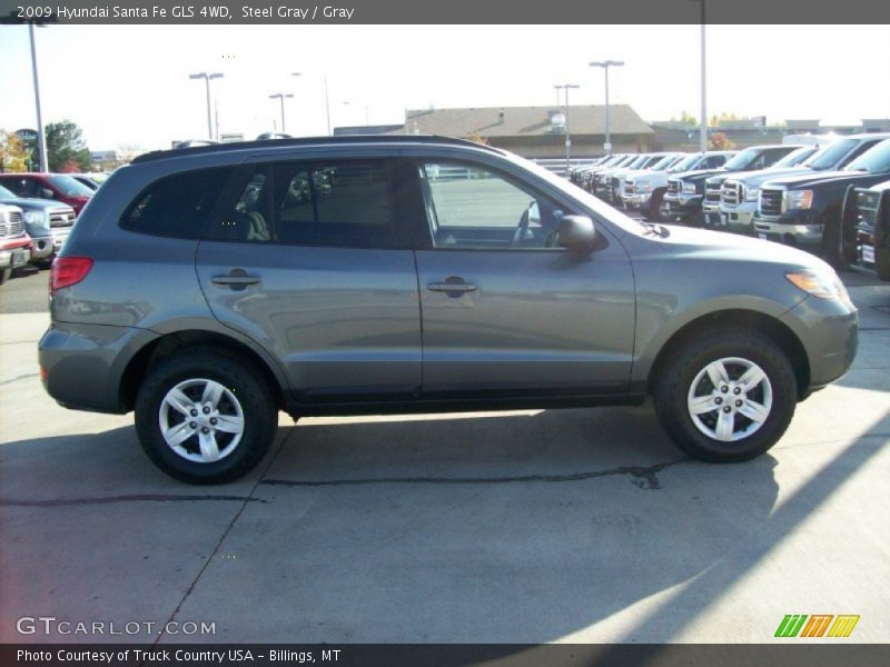 Steel Gray / Gray 2009 Hyundai Santa Fe GLS 4WD