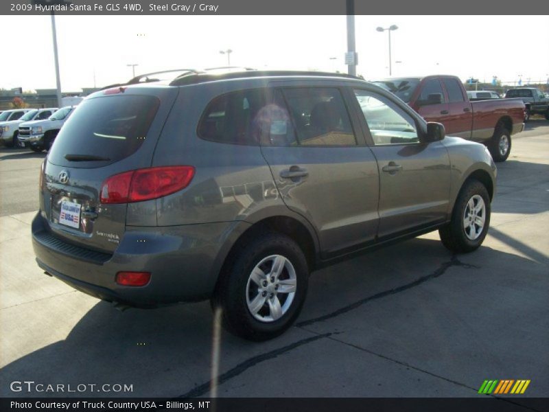 Steel Gray / Gray 2009 Hyundai Santa Fe GLS 4WD