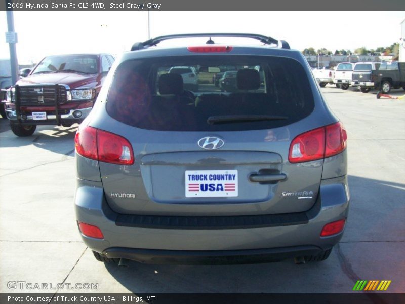 Steel Gray / Gray 2009 Hyundai Santa Fe GLS 4WD