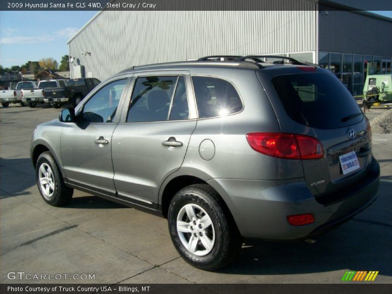 Steel Gray / Gray 2009 Hyundai Santa Fe GLS 4WD
