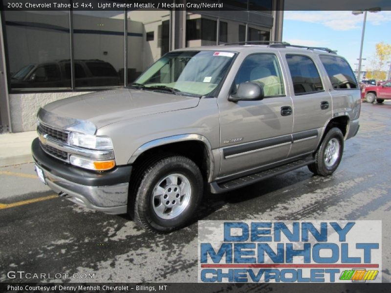 Light Pewter Metallic / Medium Gray/Neutral 2002 Chevrolet Tahoe LS 4x4