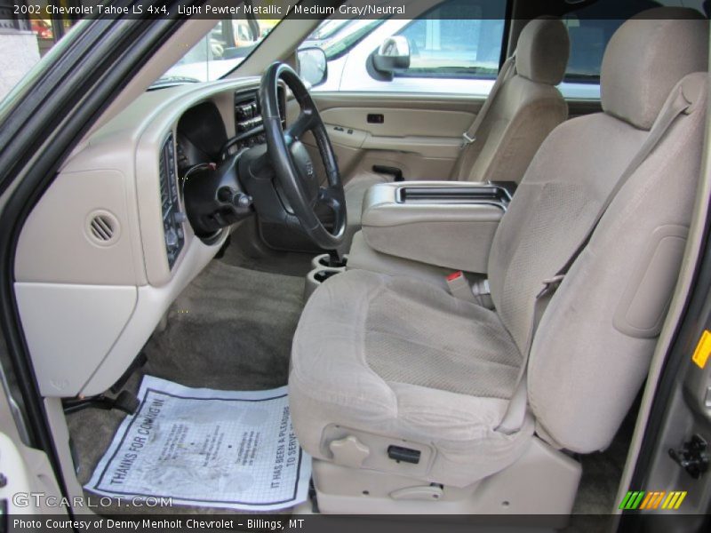 Light Pewter Metallic / Medium Gray/Neutral 2002 Chevrolet Tahoe LS 4x4