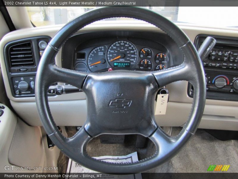 Light Pewter Metallic / Medium Gray/Neutral 2002 Chevrolet Tahoe LS 4x4