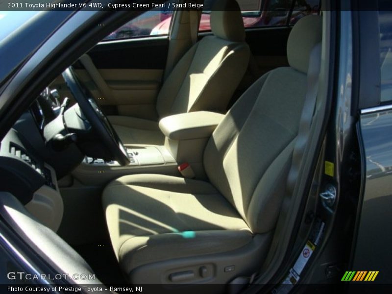 Cypress Green Pearl / Sand Beige 2011 Toyota Highlander V6 4WD