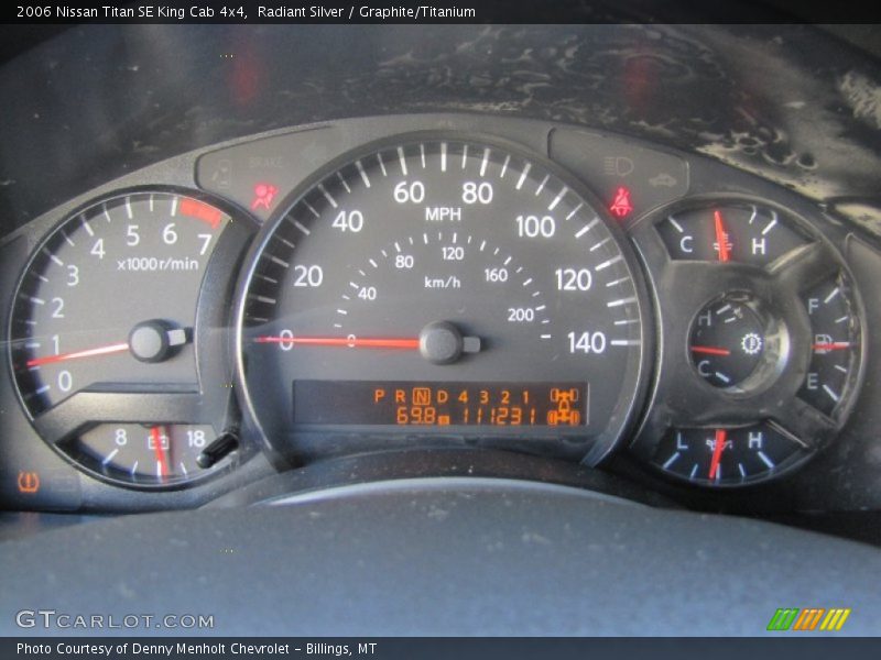 2006 Titan SE King Cab 4x4 SE King Cab 4x4 Gauges