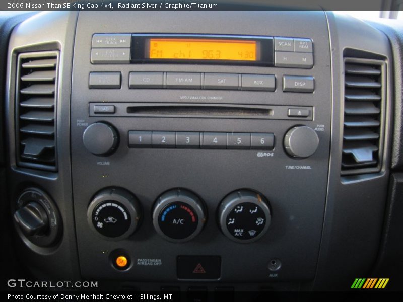 Controls of 2006 Titan SE King Cab 4x4