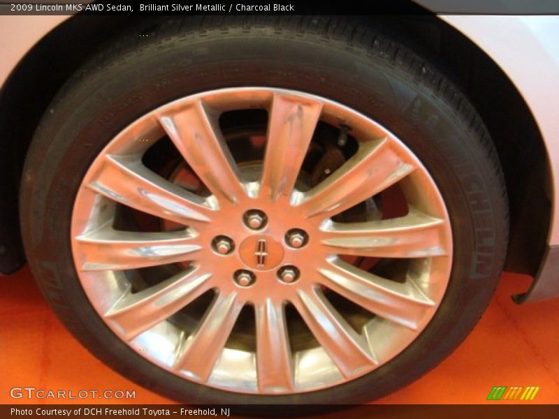 Brilliant Silver Metallic / Charcoal Black 2009 Lincoln MKS AWD Sedan
