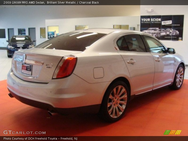 Brilliant Silver Metallic / Charcoal Black 2009 Lincoln MKS AWD Sedan