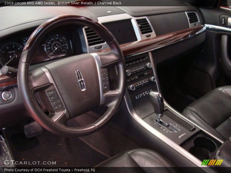 Brilliant Silver Metallic / Charcoal Black 2009 Lincoln MKS AWD Sedan