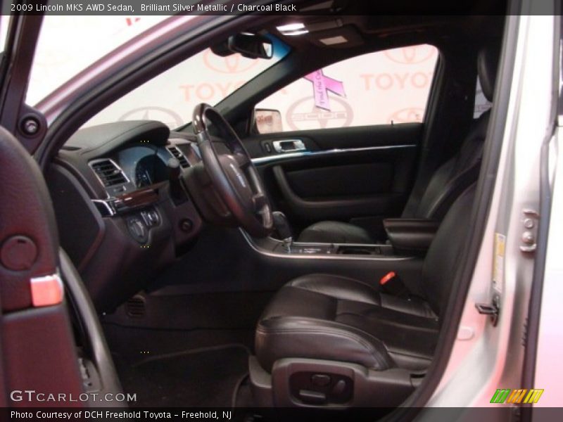 Brilliant Silver Metallic / Charcoal Black 2009 Lincoln MKS AWD Sedan