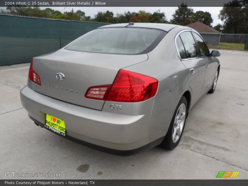 Brilliant Silver Metallic / Willow 2004 Infiniti G 35 Sedan