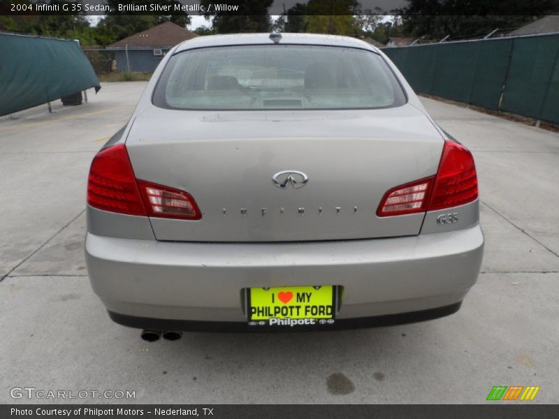 Brilliant Silver Metallic / Willow 2004 Infiniti G 35 Sedan