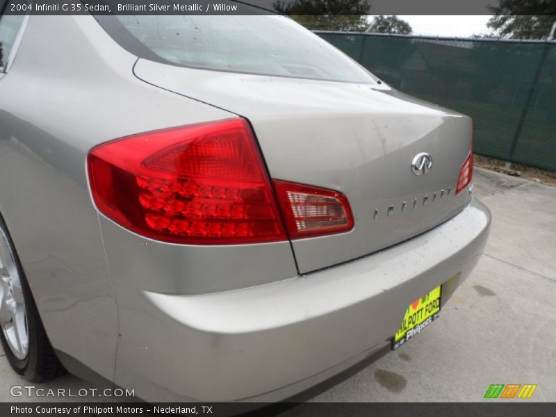 Brilliant Silver Metallic / Willow 2004 Infiniti G 35 Sedan