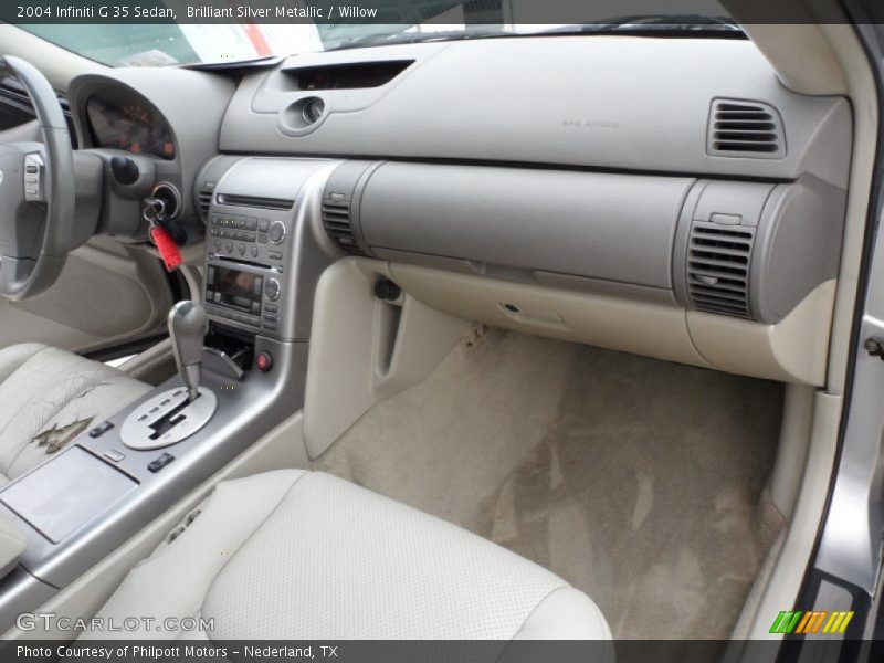 Brilliant Silver Metallic / Willow 2004 Infiniti G 35 Sedan