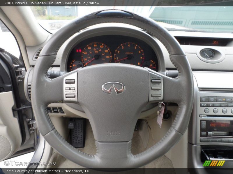Brilliant Silver Metallic / Willow 2004 Infiniti G 35 Sedan