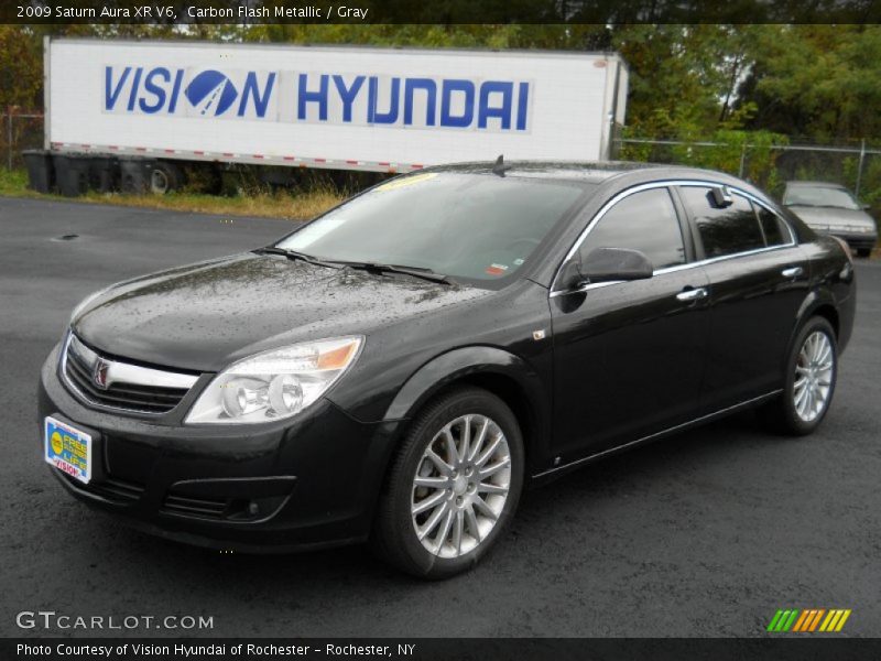 Carbon Flash Metallic / Gray 2009 Saturn Aura XR V6