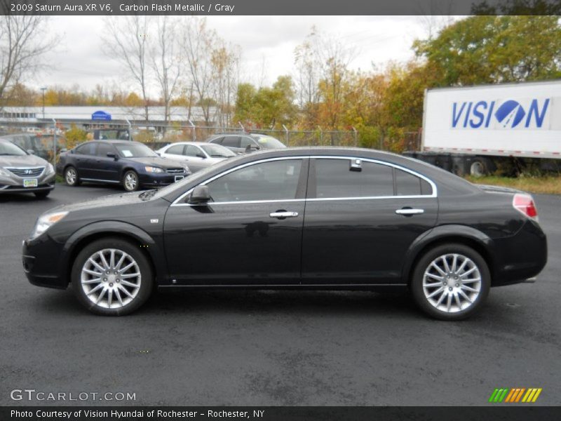 Carbon Flash Metallic / Gray 2009 Saturn Aura XR V6